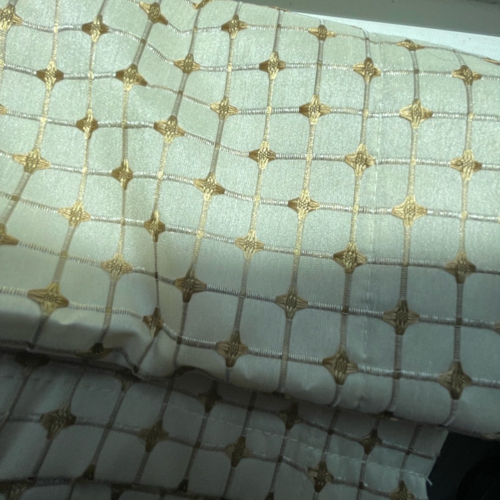 2- Creme with Gold Design Valances - Picture 8 of 9